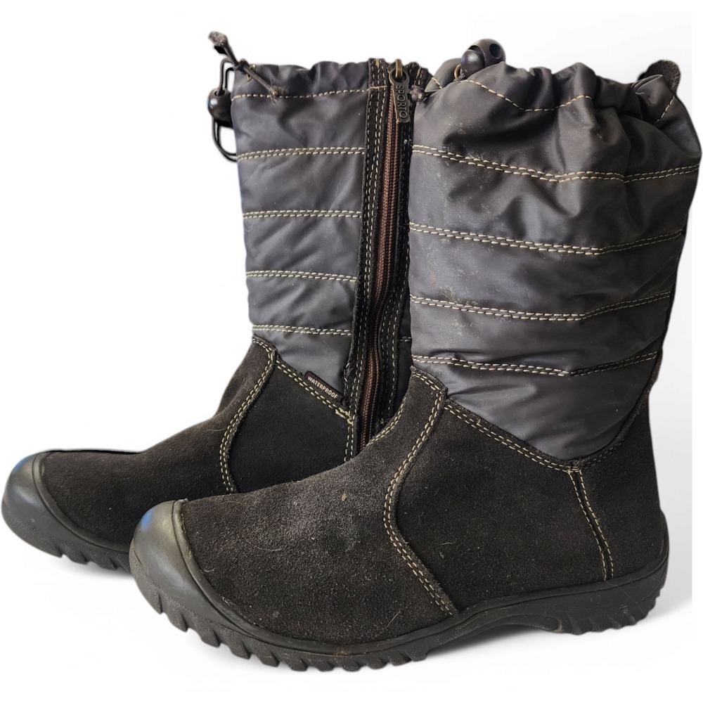 Sporto Ellie Waterproof Winter Boots Suede Leather with Zipper 8.5M - Picture 4 of 12
